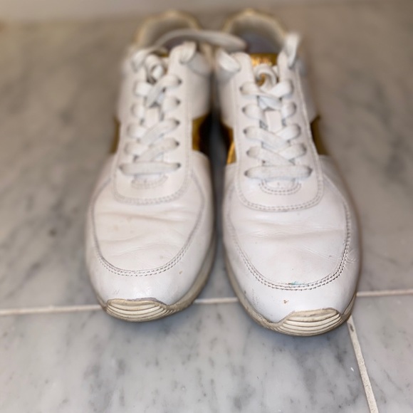 Micheal Kors gold and white sneakers - Picture 2 of 3